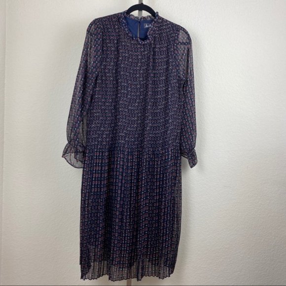 NWT - Sam Edelman Chiffon Pleated Dress - Size 8 - Picture 2 of 6